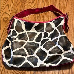 Giraffe print boutique bag WITH wallet/ clutch